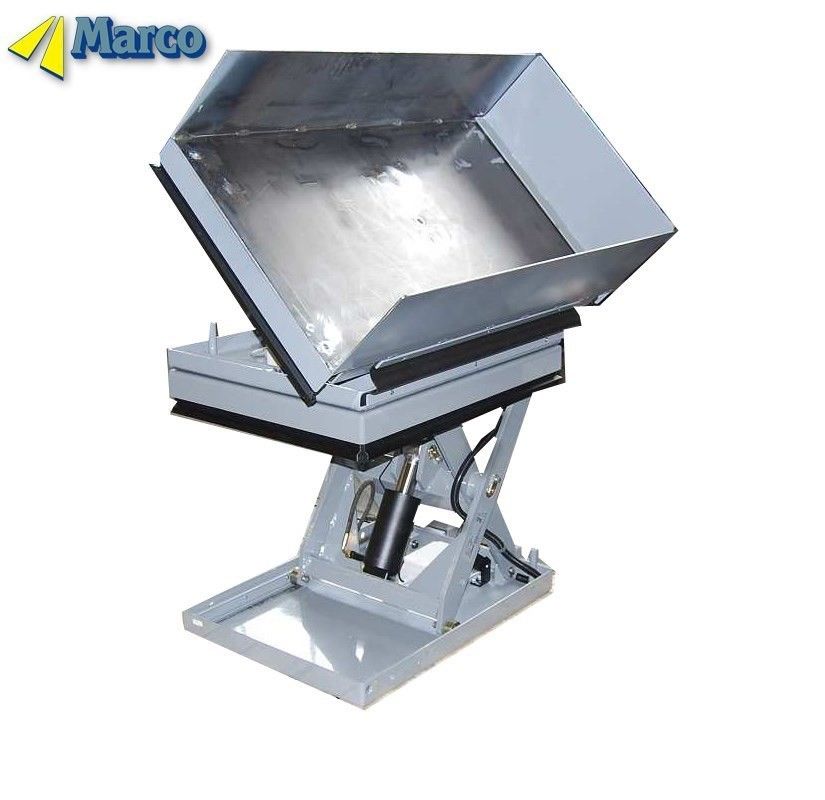 Marco Ergonomic Hydraulic Tilt Scissor Goods Lift Table untuk Lifting Stasioner yang lancar