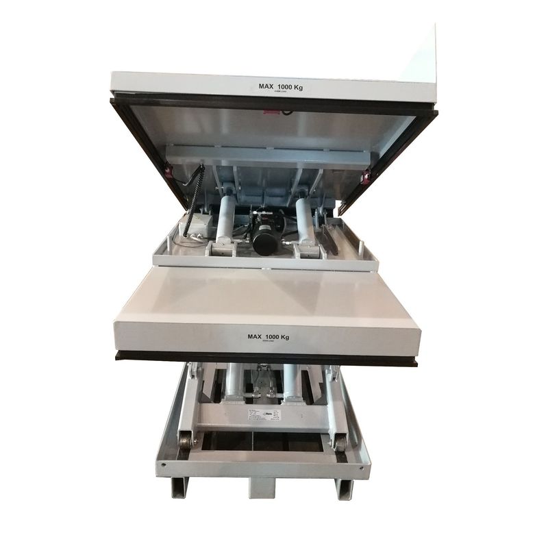 Hidrolik Lift Gunting Mini Tilt Table untuk 1 Ton Berat Tingkat dan Kapasitas Bawa