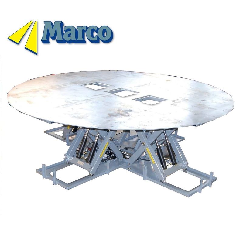 Mekanisme Angkat Gunting Hidraulik Marco Platform 4 Tahap Sirkular untuk Pertunjukan Adegan