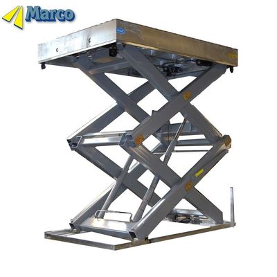 900mm Close Height Marco Vertikal Hydraulic Scissor Lift Platform Kerja untuk Stasioner