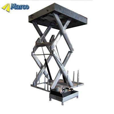 Kapasitas Pengangkut Marco Tinggi Baik Lift Scissor Meja dengan Hydraulic Shot Bolts